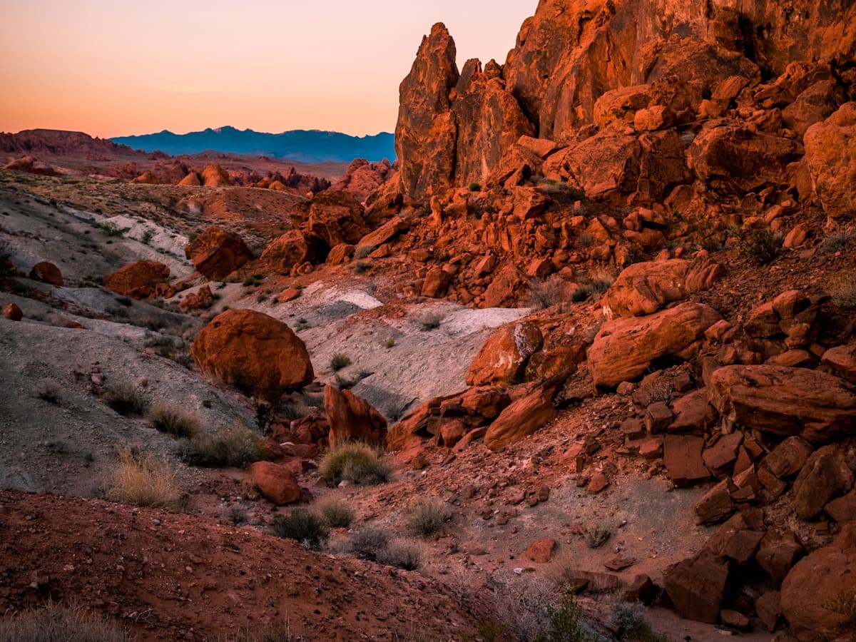 Rocky high-desert landscape east of Sparks, looking out toward the Truckee Meadows.