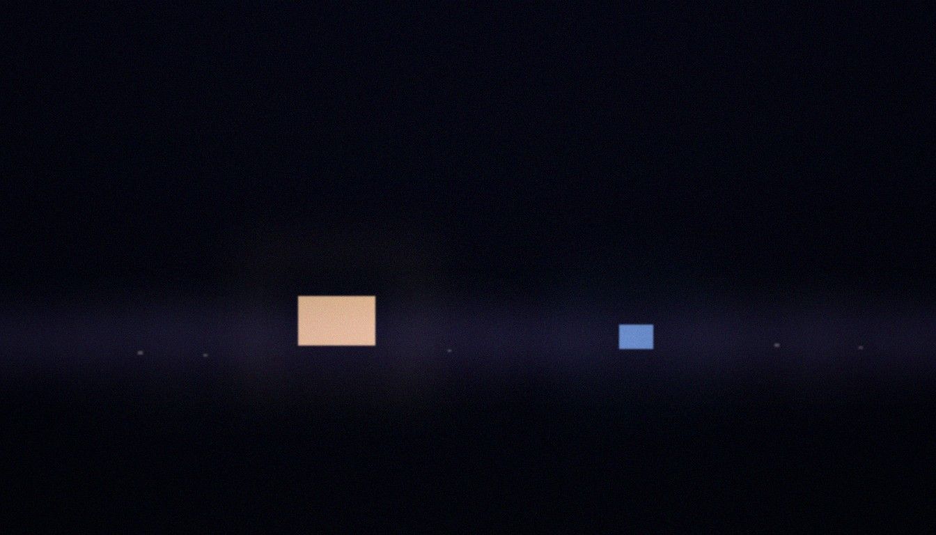 Two glowing rectangles across a dark blue-hour field — a warm, larger light on the left and a smaller, cooler light on the right — a visual metaphor for the second search index most local businesses overlook.